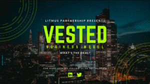 Vested Business Model and london skyline graphic