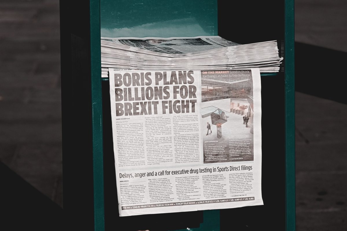 Newspaper with Brexit Headline
