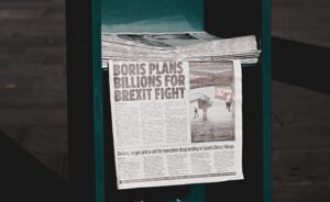 Newspaper with Brexit Headline
