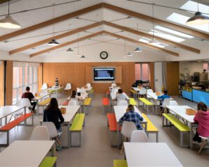 Socially distanced restaurant