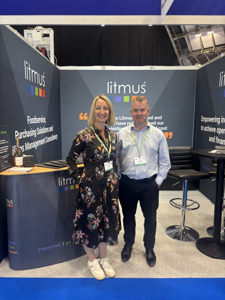 Candice Finn, Managing Director of Litmus and Joe Parfitt, Consultancy Director at Litmus attending the ISBA Conference in Manchester 2025