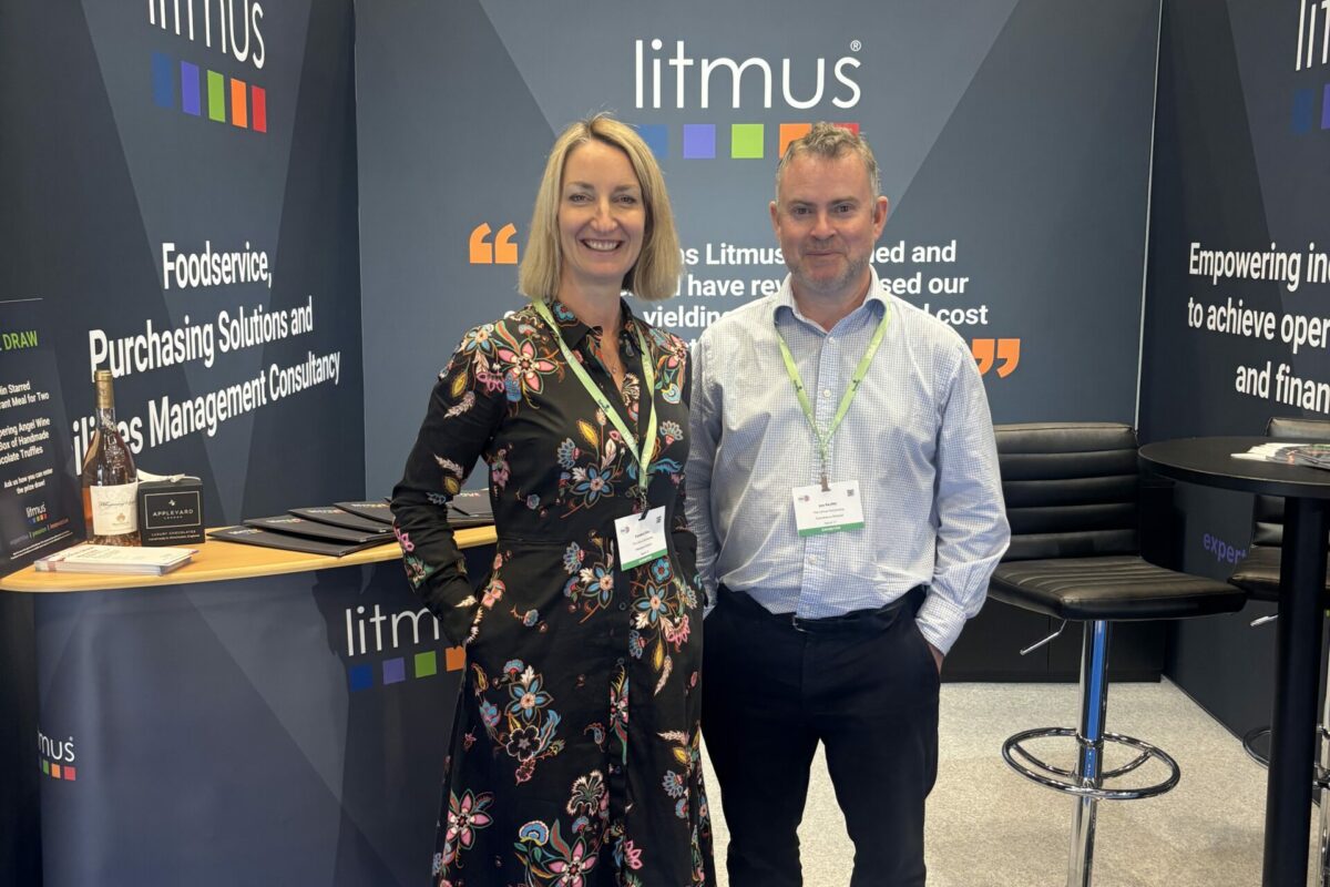 Candice Finn, Managing Director of Litmus and Joe Parfitt, Consultancy Director at Litmus attending the ISBA Conference in Manchester 2025